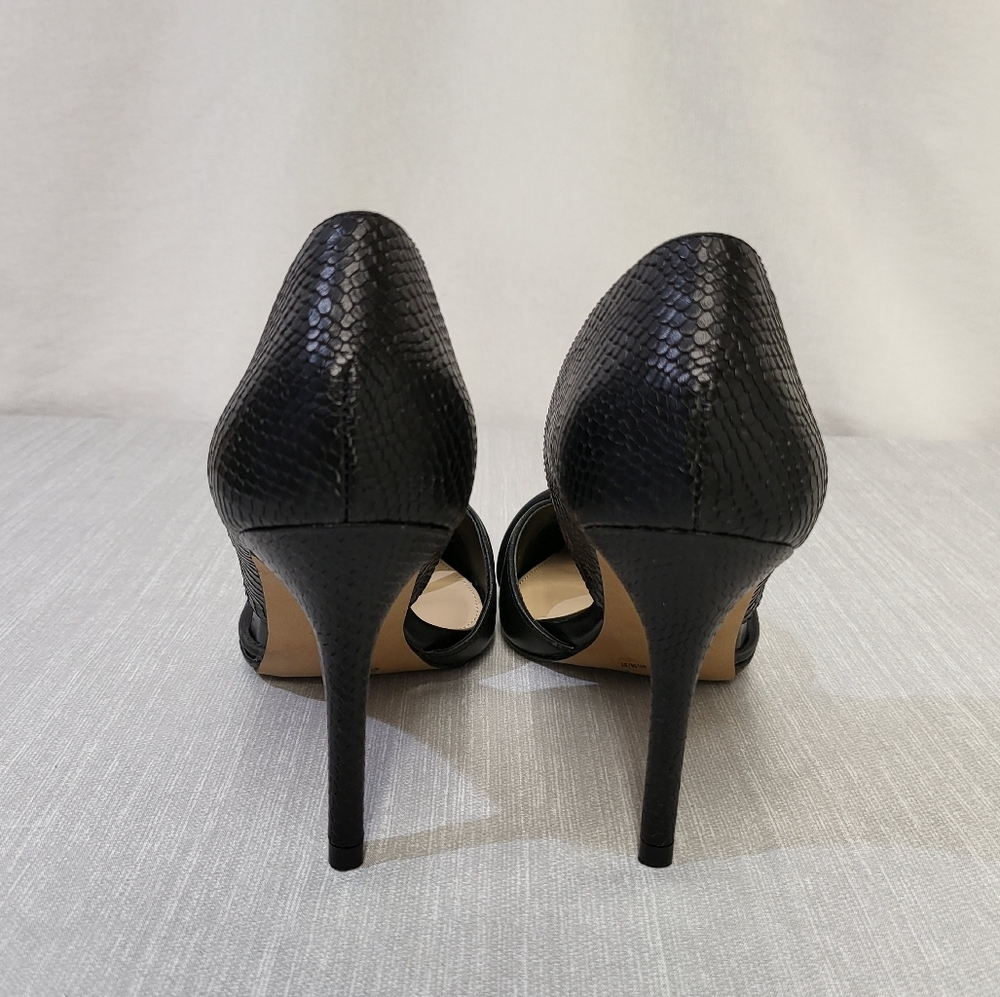 VINCE Camuto Shoes Size 6.5M Black Heels Classic Adeilia Leather Upper - Picture 4 of 9